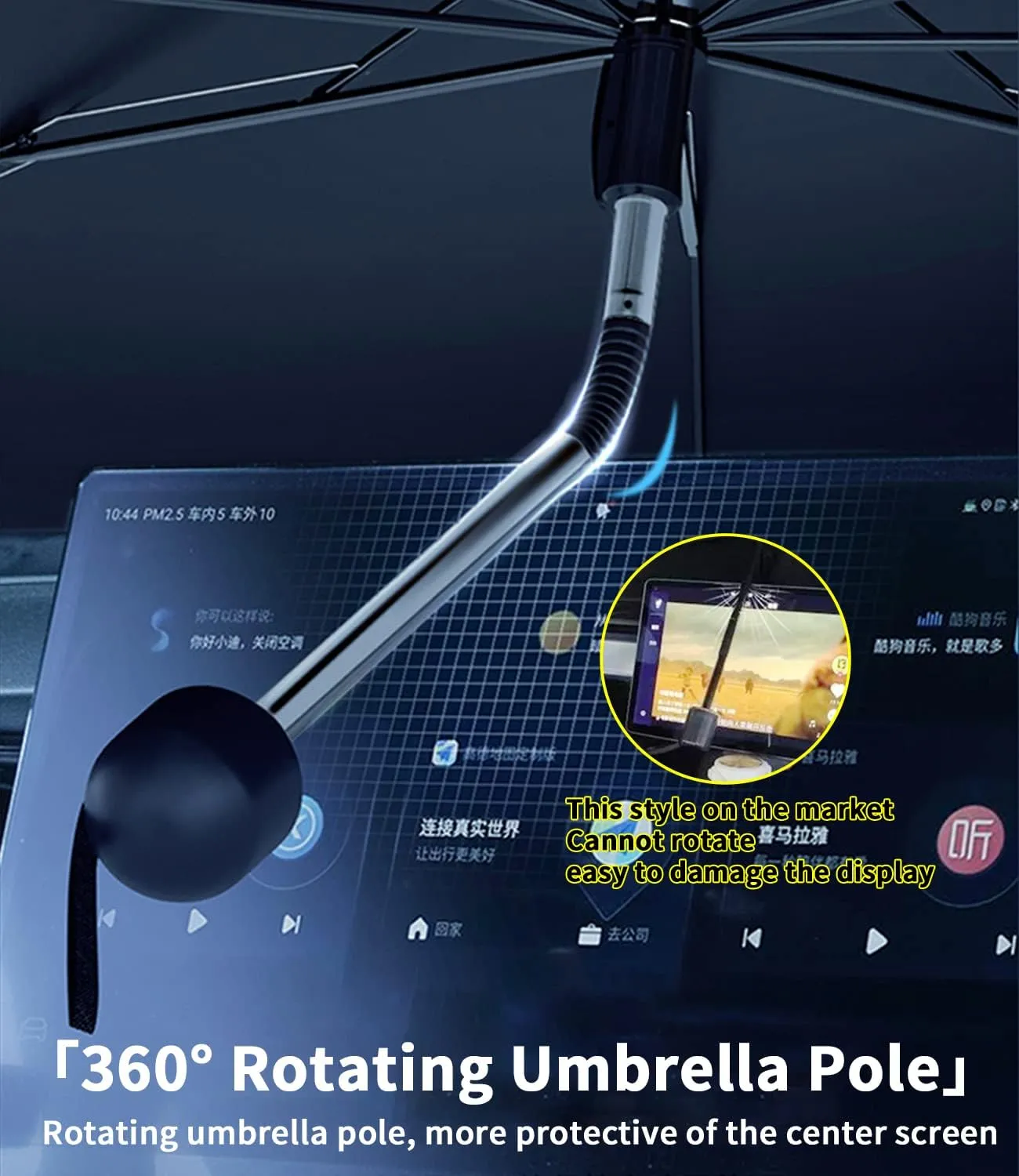 Custom-Fit for Lexus Windshield Sun Shade Umbrella, UV Block Car Front Window with 360°Rotation Bendable Handle, Designed for Lexus Accessories (for Lexus GX)