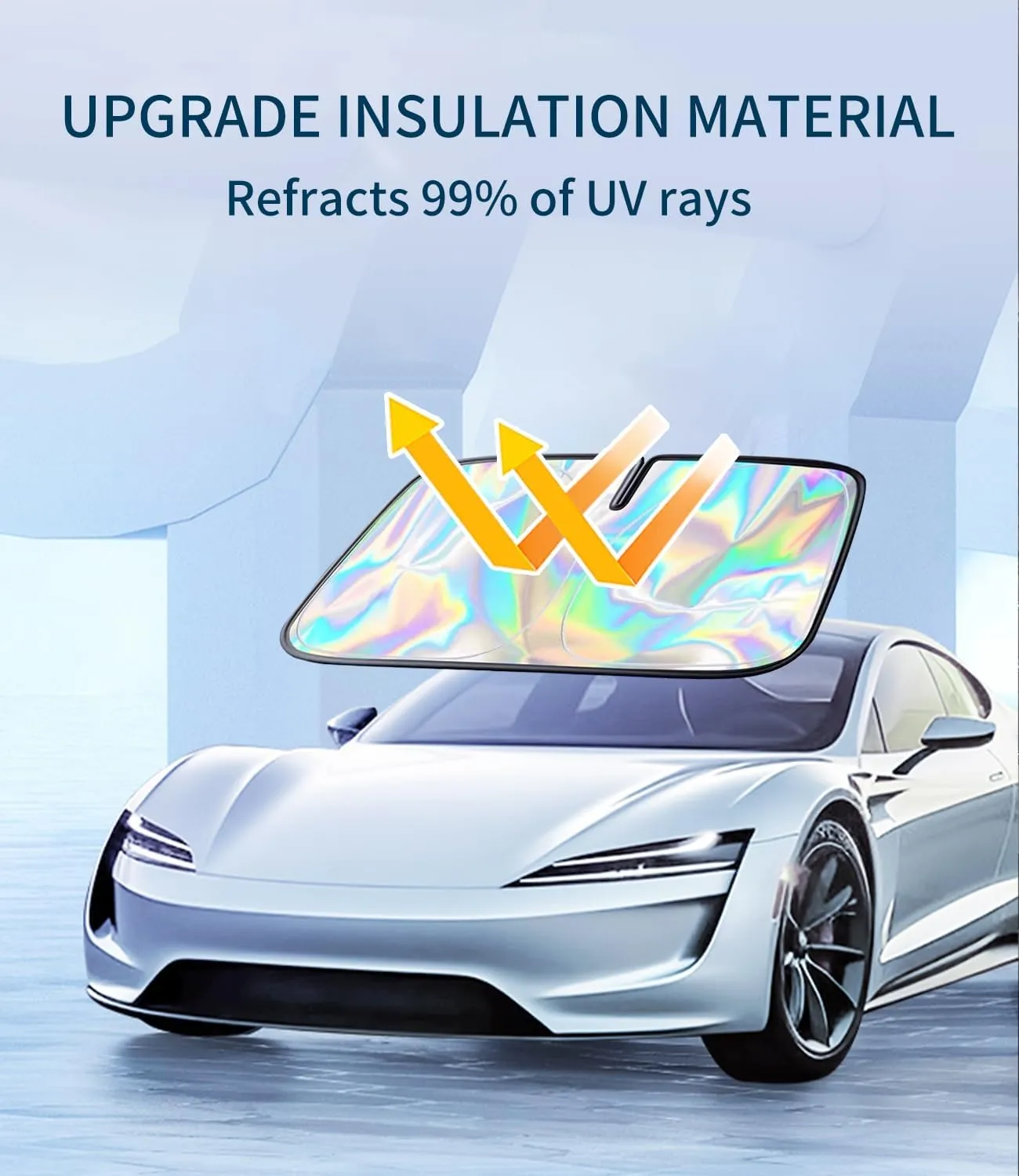 Custom-Fit for Lincoln Windshield Sun Shade, Car Sunshade Cover UV Block Car Front Window with Foldable Sun Shade Cover Protection Visor, Designed for Lincoln Accessories (for Lincoln Nautilus)