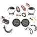 DAKOTA DIGITAL - 004-13 FLHT TWO GAUGE BLK/GRY W/CHR BEZEL - MVX-8204-KG-K