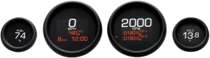 Dakota Digital MLX-8496-K MLX Series 4 Gauges Set - Black