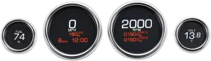 Dakota Digital MLX-8496 MLX Series 4 Gauges Set - Chrome