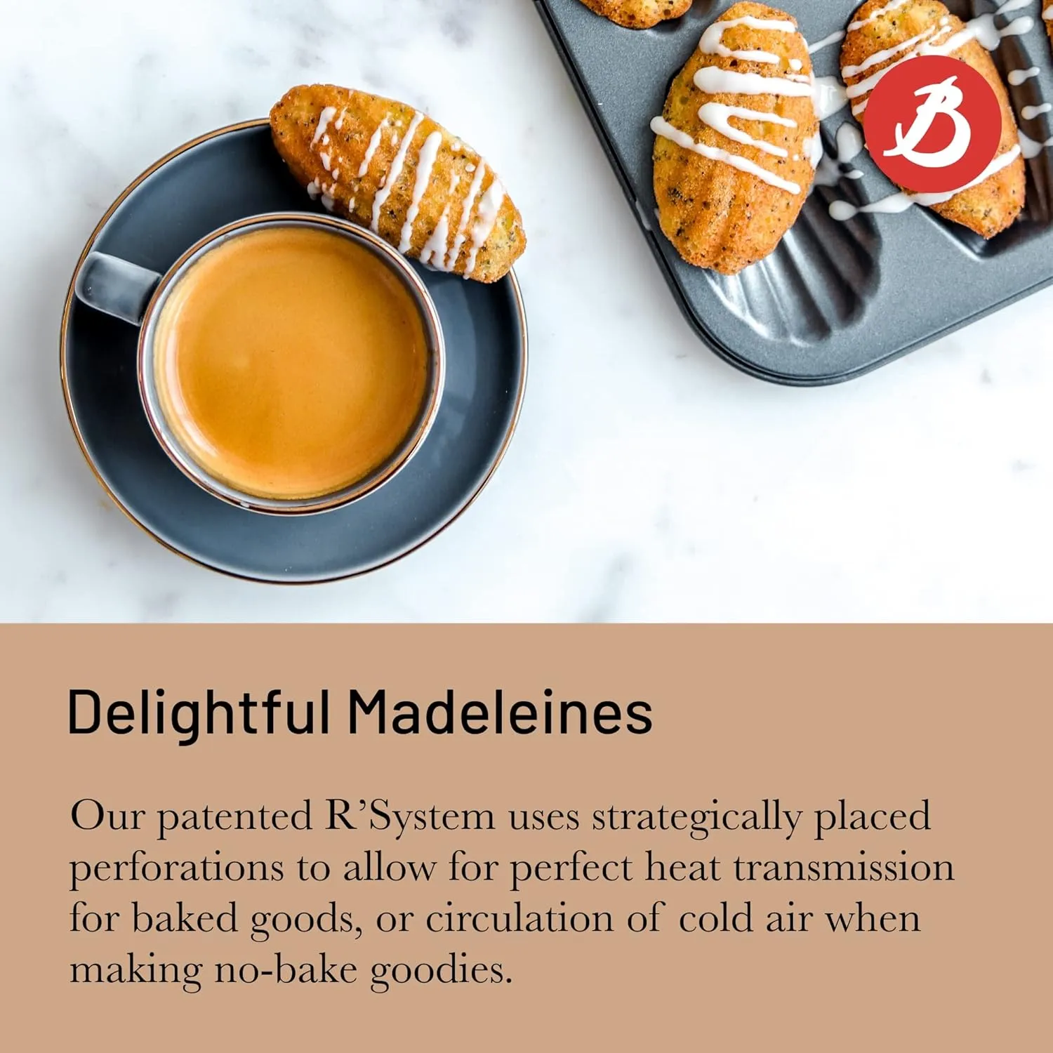 de Buyer MOUL’FLEX PRO Madeleine Silicone Mold - Creates 44 Madeleines - Easy to Use & Clean - Dishwasher & Freezer Safe