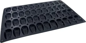 de Buyer MOUL’FLEX PRO Madeleine Silicone Mold - Creates 44 Madeleines - Easy to Use & Clean - Dishwasher & Freezer Safe