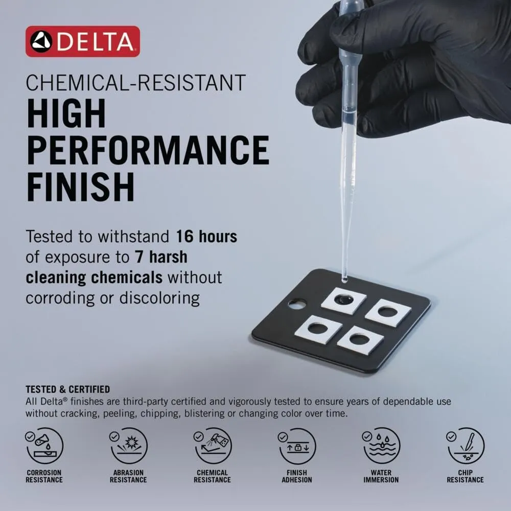 Delta 567LF-BLGPM-PP Modern Bathroom Faucet, 1.0 GPM Water Flow, Matte Black