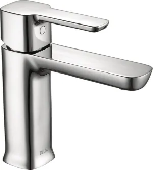 Delta Faucet Modern Single Hole Bathroom Faucet, Single Handle Bathroom Faucet Chrome, Bathroom Sink Faucet, 1 Hole Bathroom Faucet, Push Pop-Up Drain Assembly, 1.0 GPM, Chrome 581LF-GPM-PP