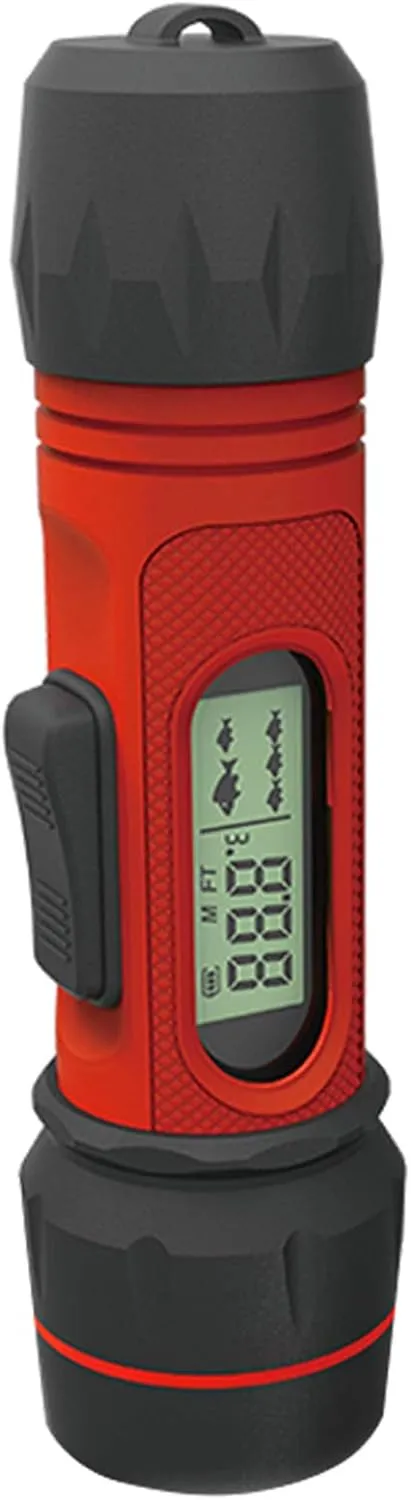Depth Finder with Temperature Portable Ice Fish Finder Contour Readout Fish Depth Finder Handheld Fishfinder Depth Readout LCD Display Fish Detector Device Lake Sea Boat Kayak River Fishing