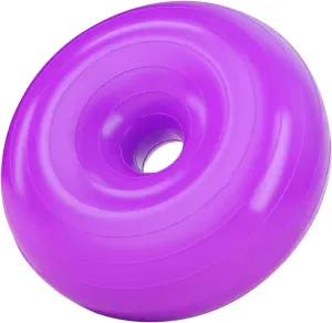 Donut Shape Yoga Ball, 2.0mm Extra Thick Exercise Ball Multiple Colour Yoga Ball Anti-Burst and Slip Resistant Ball with Pump for Yoga Pilates Fitness Birthing Physical Therapy