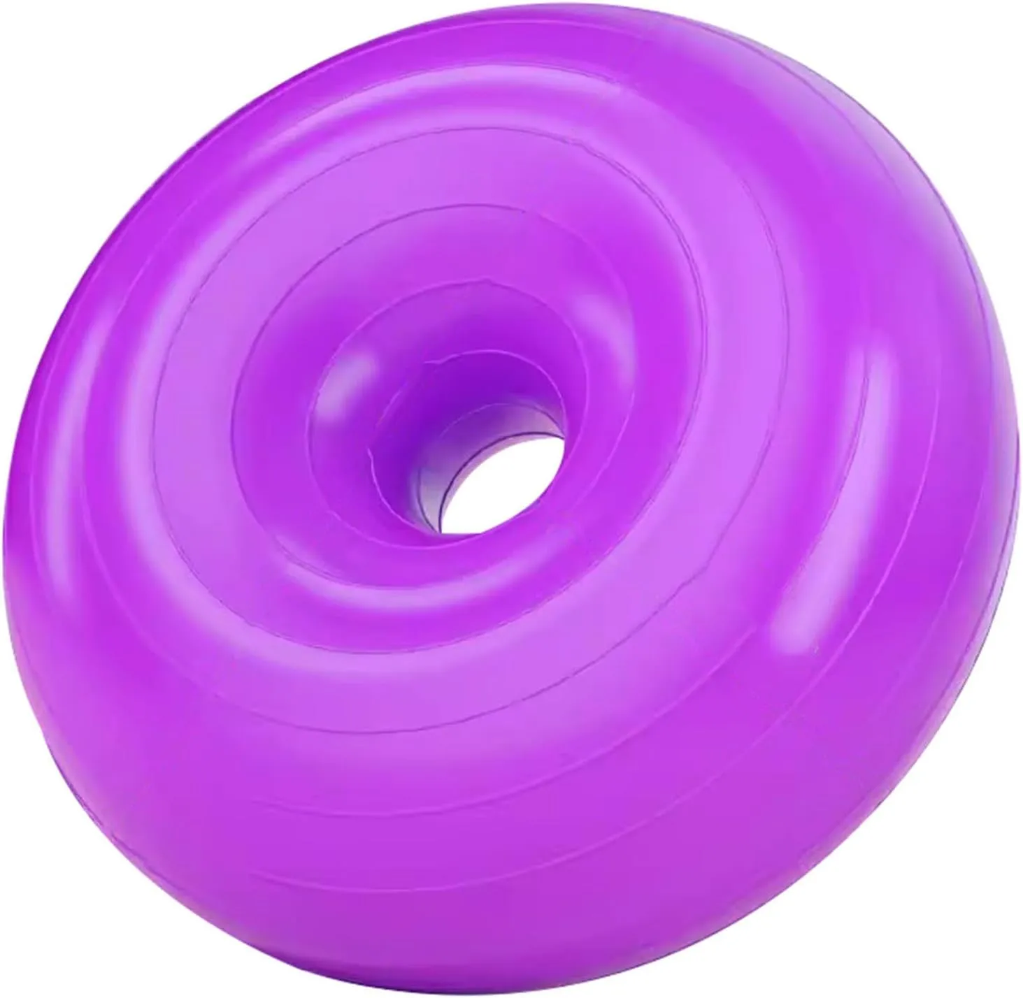 Donut Shape Yoga Ball, 2.0mm Extra Thick Exercise Ball Multiple Colour Yoga Ball Anti-Burst and Slip Resistant Ball with Pump for Yoga Pilates Fitness Birthing Physical Therapy