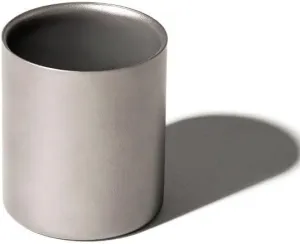 Double-layer titanium alloy cup outdoor picnic tableware portable ultra-light pure titanium water cup(180ML)