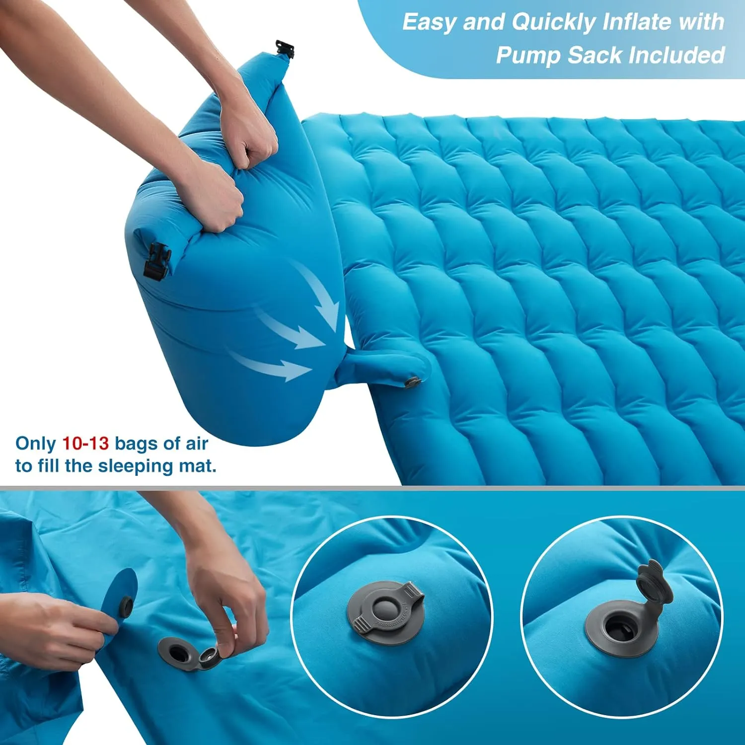 Double Sleeping Pad With Built-In Pillow