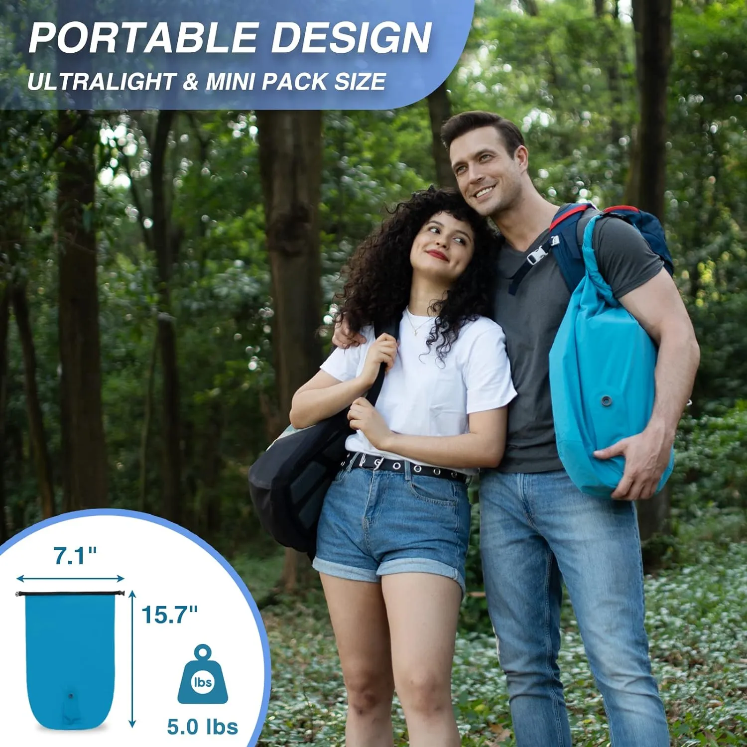 Double Sleeping Pad With Built-In Pillow