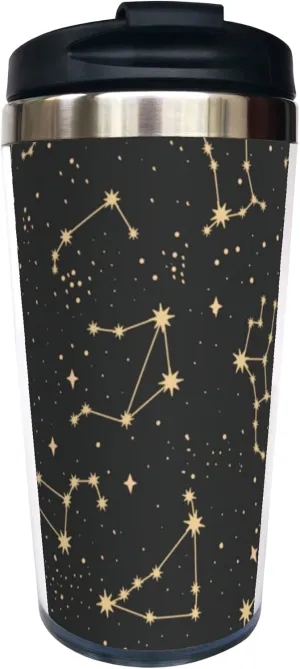 Drawing of The Constellations 13OZ Coffee Cup,With Lid Stainless Steel Insulated Tumbler Travel Mug Insulated Water Bottle,for Dad Mom Friends Coworkers