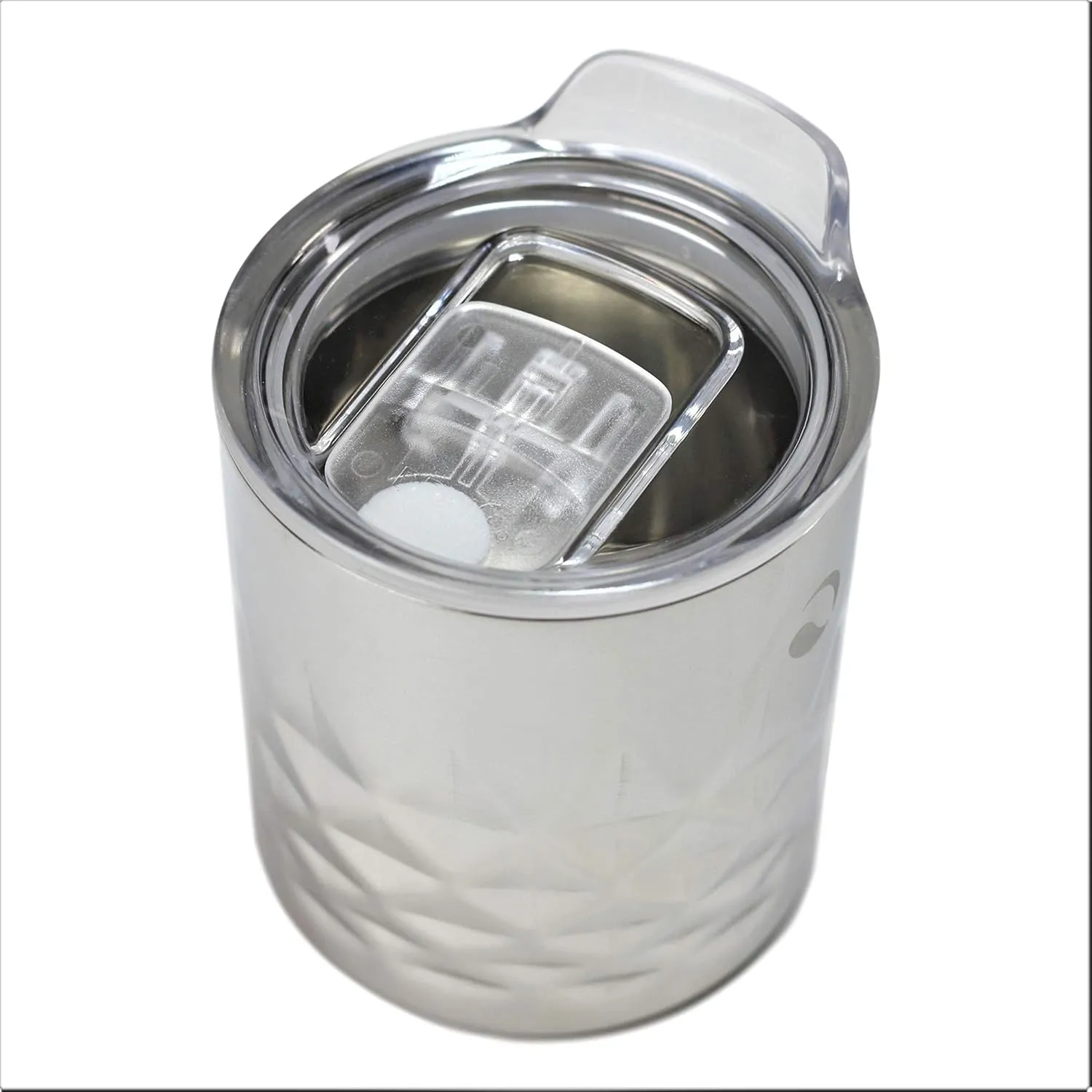 Drinco- 10oz Stainless Steel Tumbler, Vacuum Insulated Tumbler Whiskey Glass, Rocks Glass, GULT (10oz Whiskey Tumbler, Diamond)
