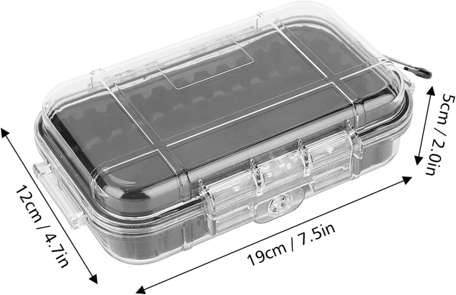 Dry Box Waterproof, 1PCS Dry Storage Box, ABS Dry Box for Boat Inner Rubber, Waterproof Small Dry Box with Stainless Steel Fitting for Outdoors Camping Fishing