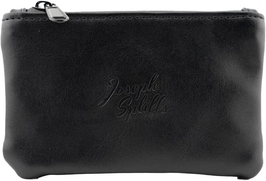 Dub Pocket Travel Bag 5.5" x 3.5" Black PU Leather Storage Carbon Lined Proof Bag with Odor Capture Perfect Case for Festivals, Concerts, Travel, Golf, Camping, Beach and Pool Days Smell Proof