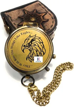 Eagle Compass Gift Compass with Leather Case, Eagle, Scaut of America, Graduation, Eagle Ceremony