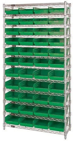 Economy 4" Shelf Bin Wire Shelving Systems  WR12-107