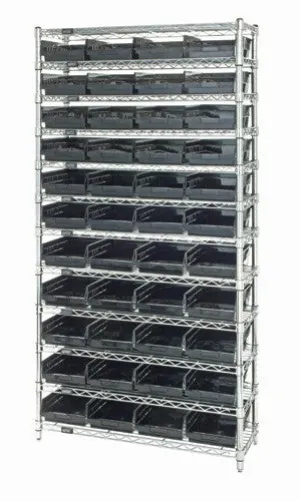 Economy 4" Shelf Bin Wire Shelving Systems  WR12-107