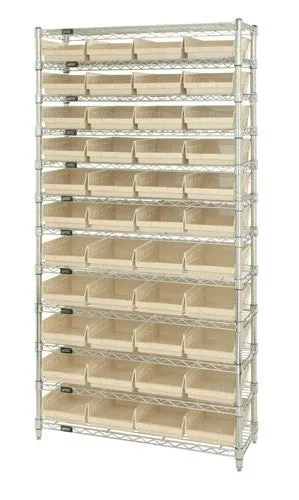 Economy 4" Shelf Bin Wire Shelving Systems  WR12-107