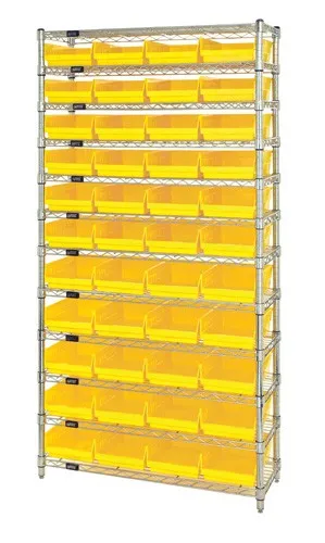 Economy 4" Shelf Bin Wire Shelving Systems  WR12-107