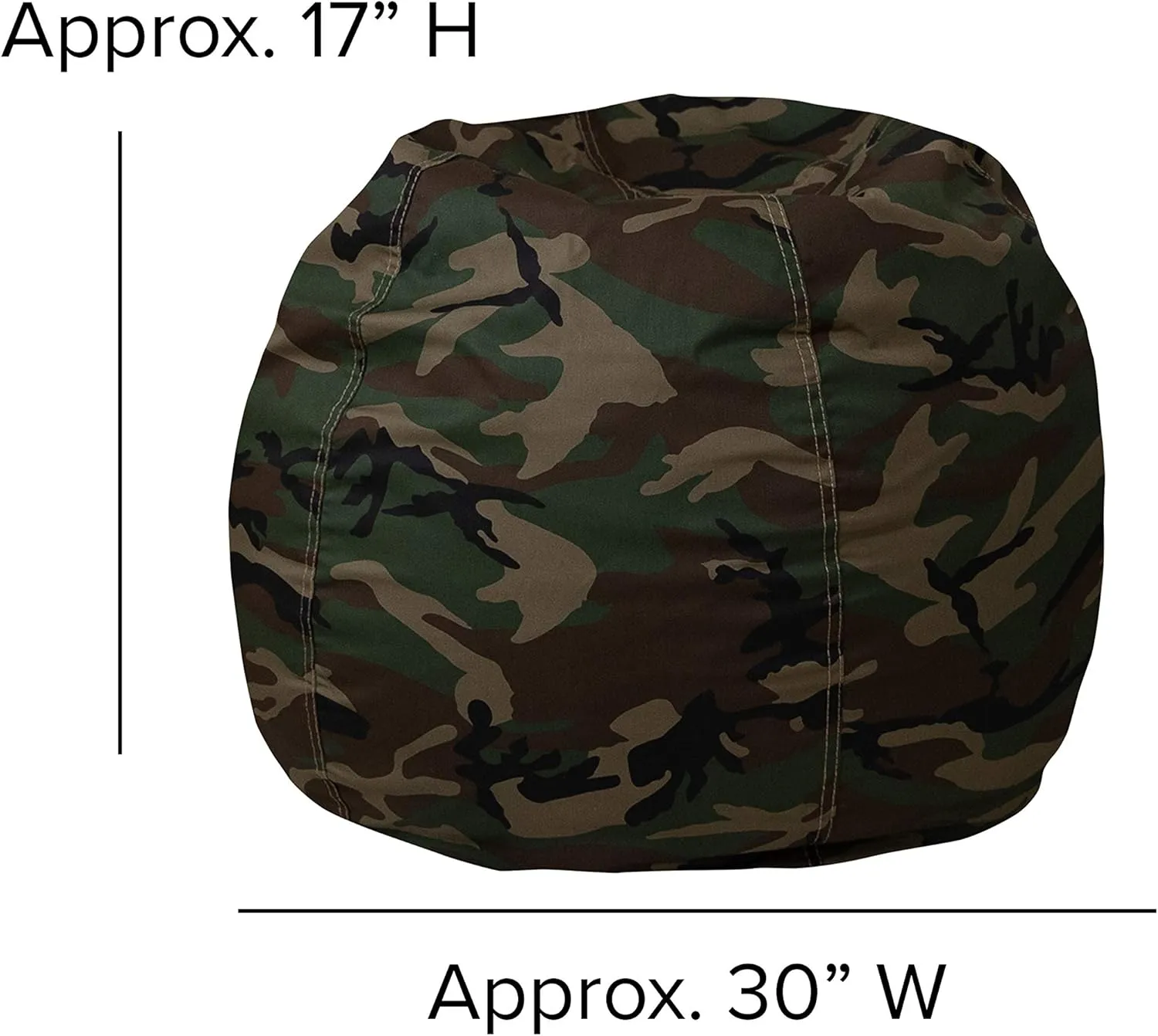 EMMA   OLIVER Small Camouflage Bean Bag Chair for Kids and Teens