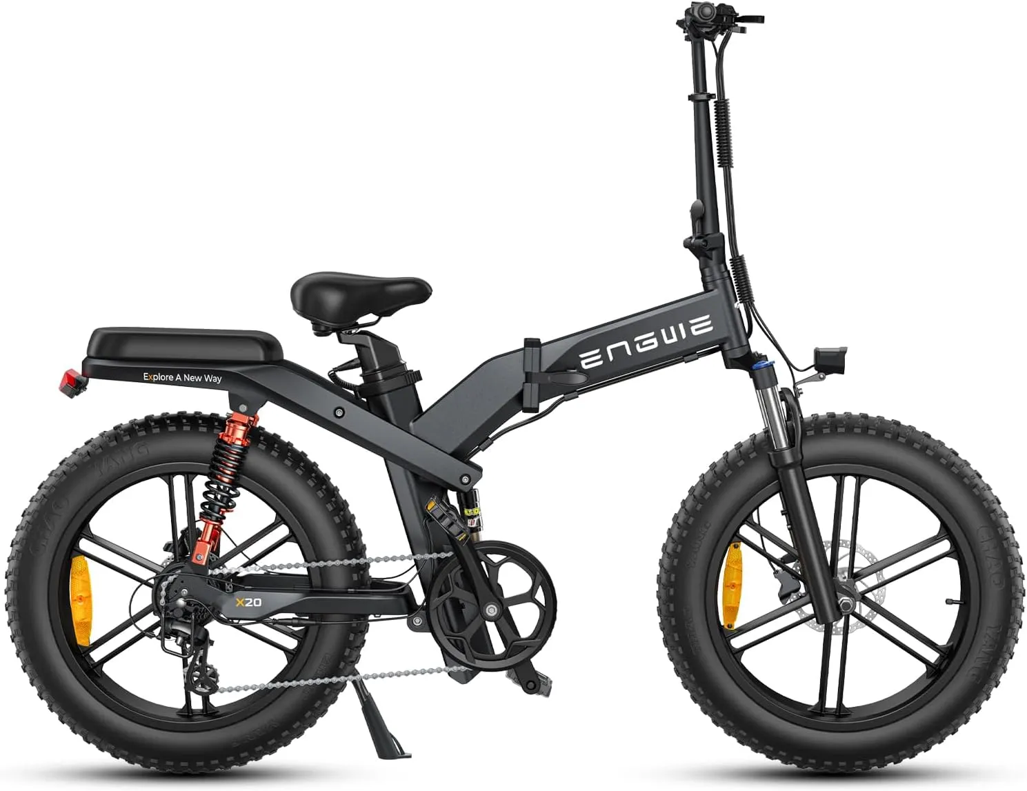ENGWE X20 X24 Fat Tire Electric Bike, 1000W(Peak) Motor Ebike for Adults,95 Miles 31MPH 20''24'' Mountain Ebike，48V19.2A(29.2Ah-Dual Battery Option),All Terrain