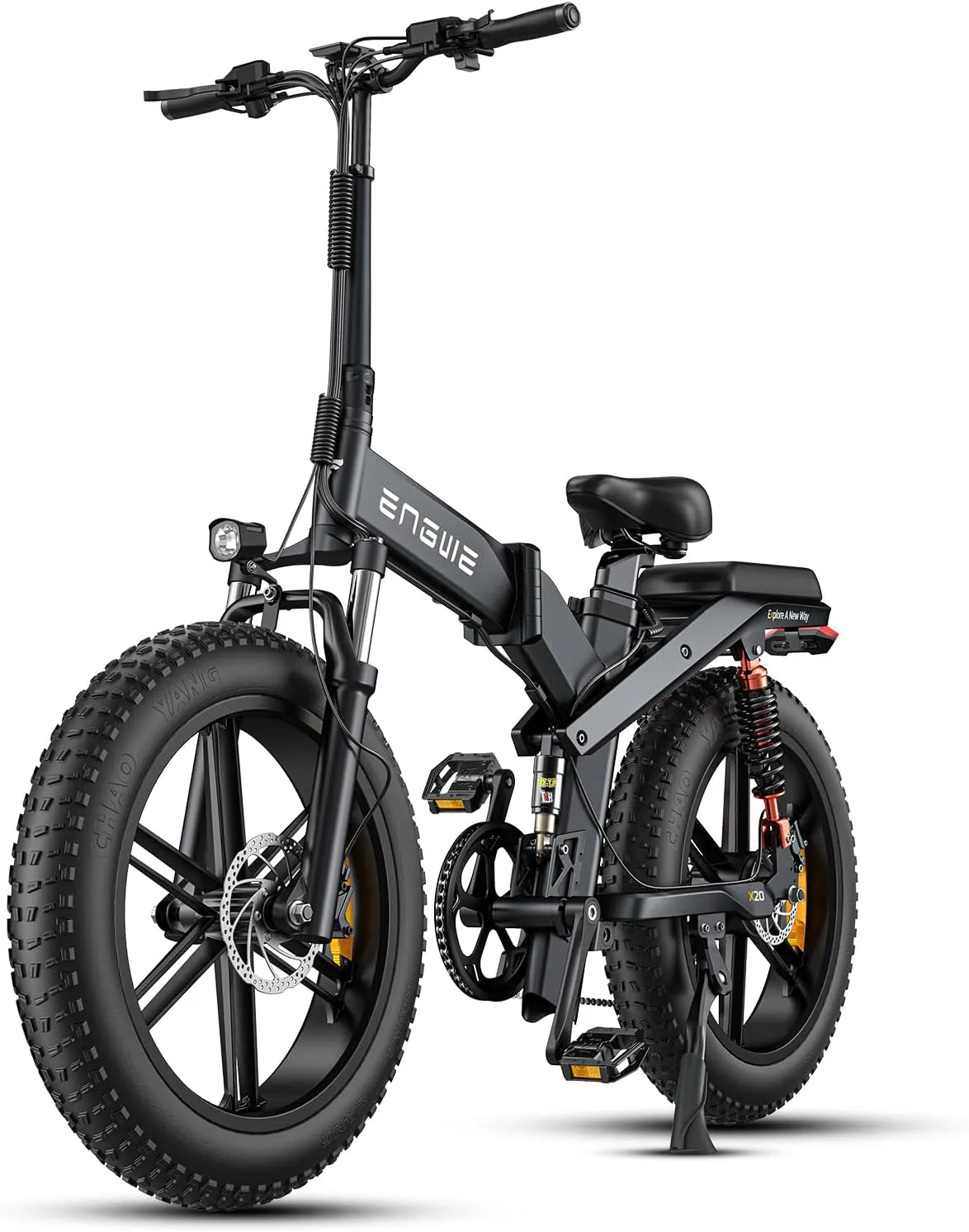 ENGWE X20 X24 Fat Tire Electric Bike, 1000W(Peak) Motor Ebike for Adults,95 Miles 31MPH 20''24'' Mountain Ebike，48V19.2A(29.2Ah-Dual Battery Option),All Terrain