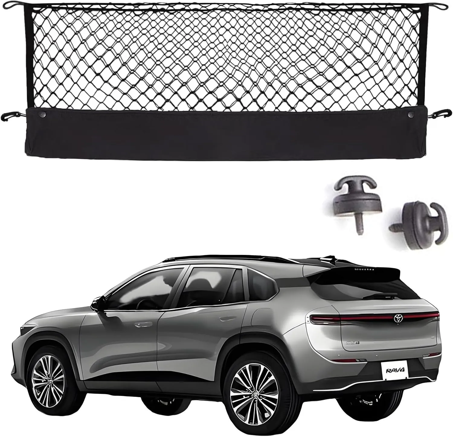 Envelope Style Cargo Net Compatible with Toyota RAV4 2025 2024 2023 2022 2021 2020 2019 2018 2017 2016 2015 2014 2013 Trunk Car Rear Tailgate Netting Upgraded