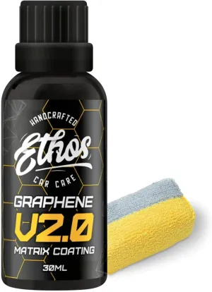 Ethos Handcrafted Car Care Graphene Matrix Coating with Applicator - Graphene Ceramic Coating | 5  Years of Protection | Incredible Hydrophobic - Revolutionary Graphene Nanotechnology