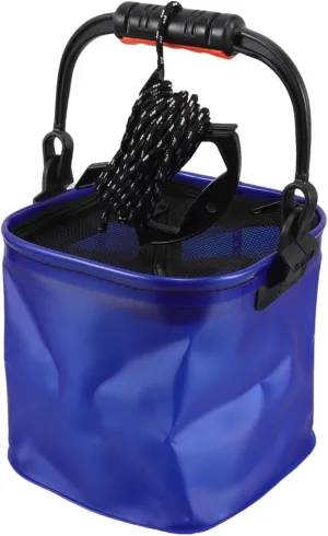 Eva Collapsible Fishing Bucket Square Bait Pail Versatile Storage Outdoor Activity Live Fish Container