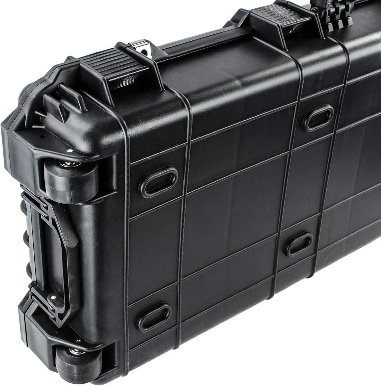 Eylar 53" Inch Protective Roller Rifle Hard Case with Foam and Custom Logo Plate, Waterproof & Crushproof, Two Rifles Or Multiple Guns, Pressure Valve with Lockable Fittings