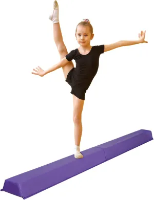 F2C 6ft Folding Gymnastic Balance Beam, Anti-Slip Base Floor Foam Balance Beam Bar, Gymnastics Equipment for Beginners Practice Training