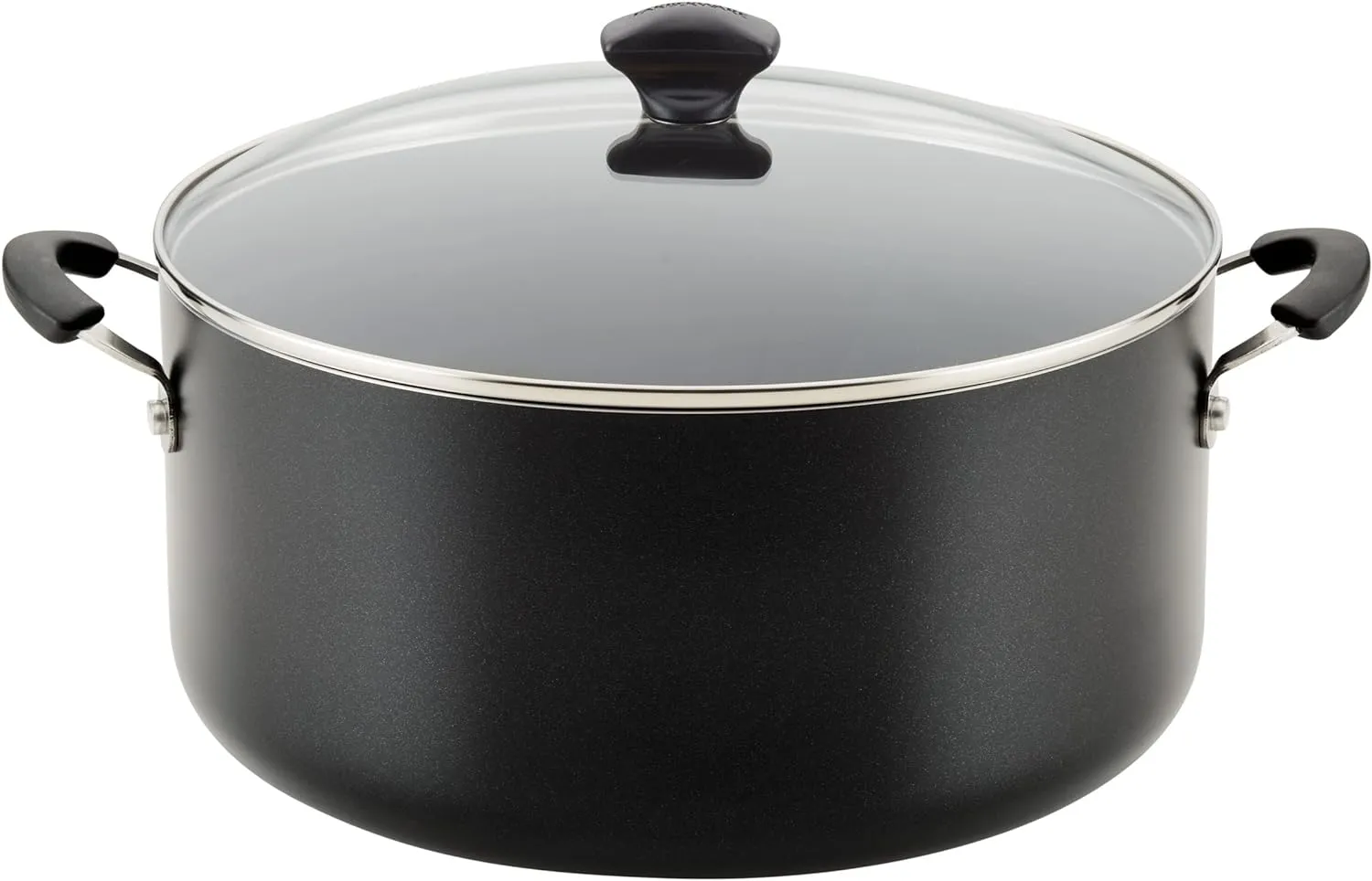 Farberware Cookware Nonstick Stockpot with Lid, 10.5 Quart-Black