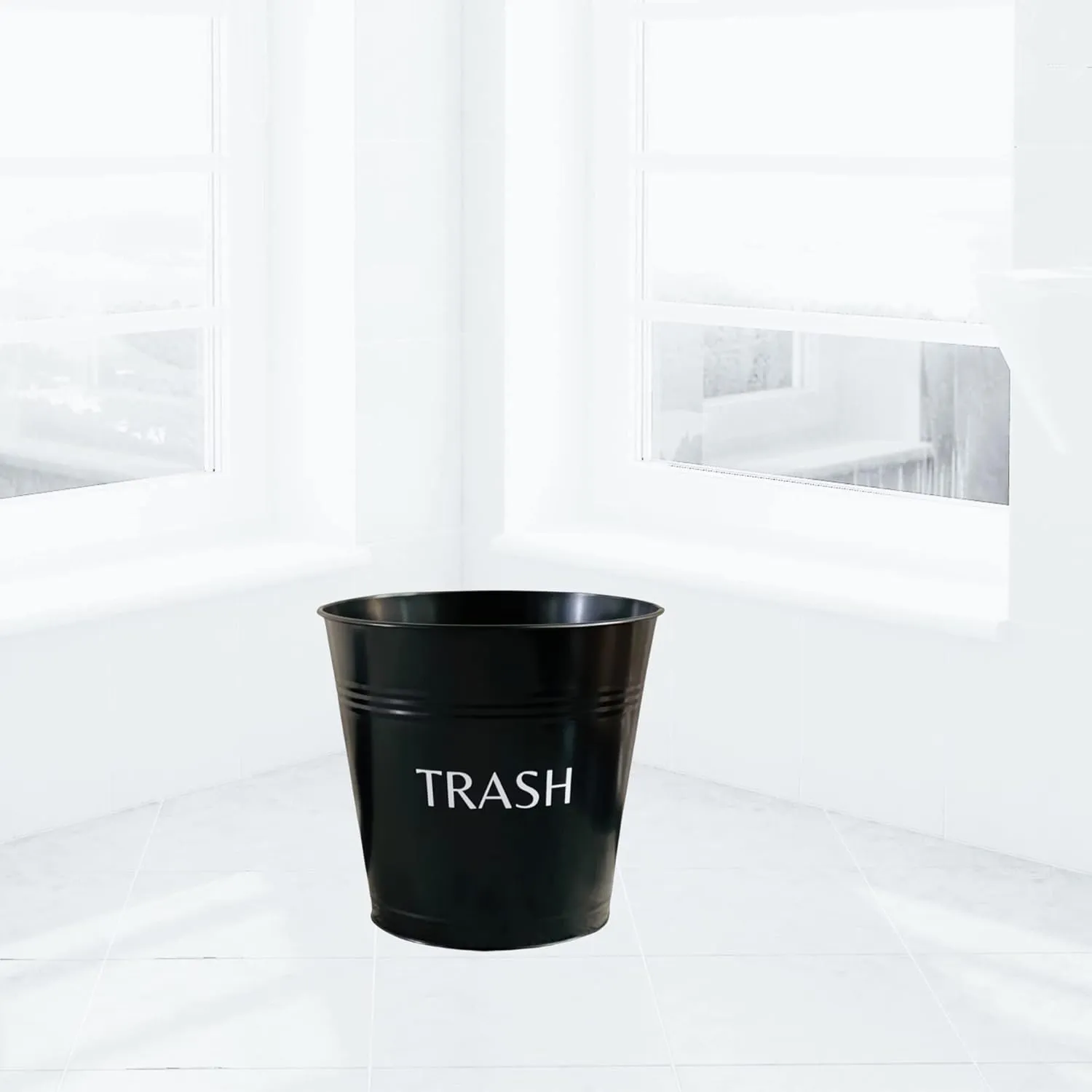 Farmhouse Trash Can, 3 Gallon Trash Bin, Trash Can, Garbage Bin, Metal Trash Can, Bathroom Bin