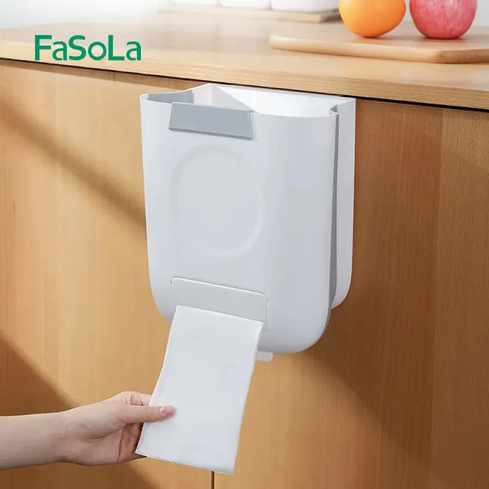 FaSoLa Foldable Household Trash Bin - White, 24*14.5*27cm