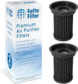 Fette Filter - True Hepa Filter Replacement Compatible with Sharper Image USB powered Portable Air Purifier (2 QTY)
