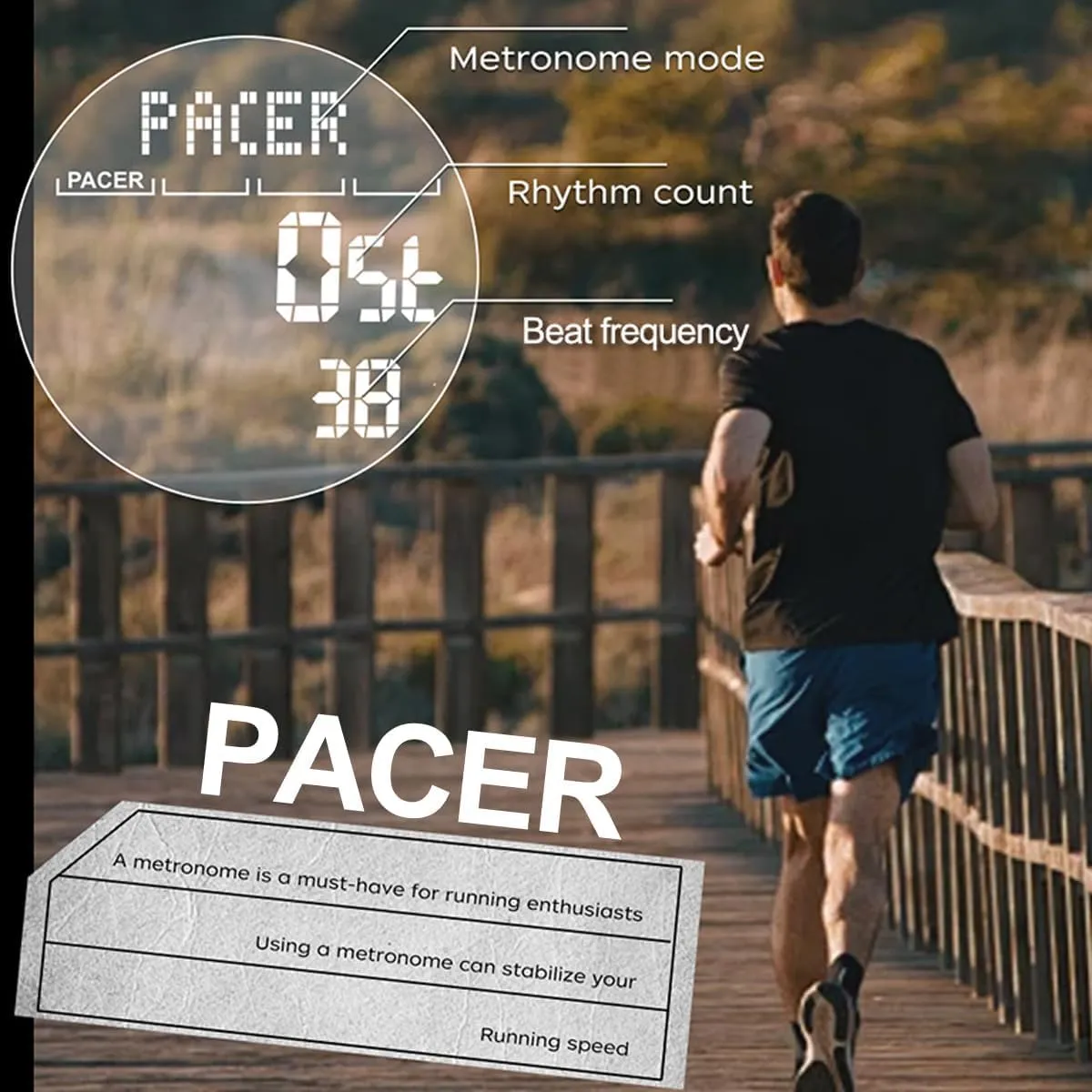findtime Men's Digital Watch Pedometer Step Counter Watches Military Compass Waterproof Wrist Watch Tactical Sport Watch Calories Counter Pacer Running Wristwatch LED Light Stopwatch Countdown