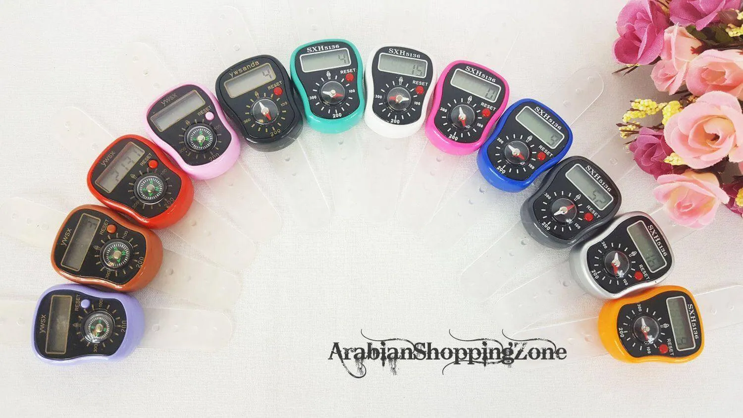 Finger Hand Held Digital 5-Digit LCD Tally Counter Tasbeeh   Compass