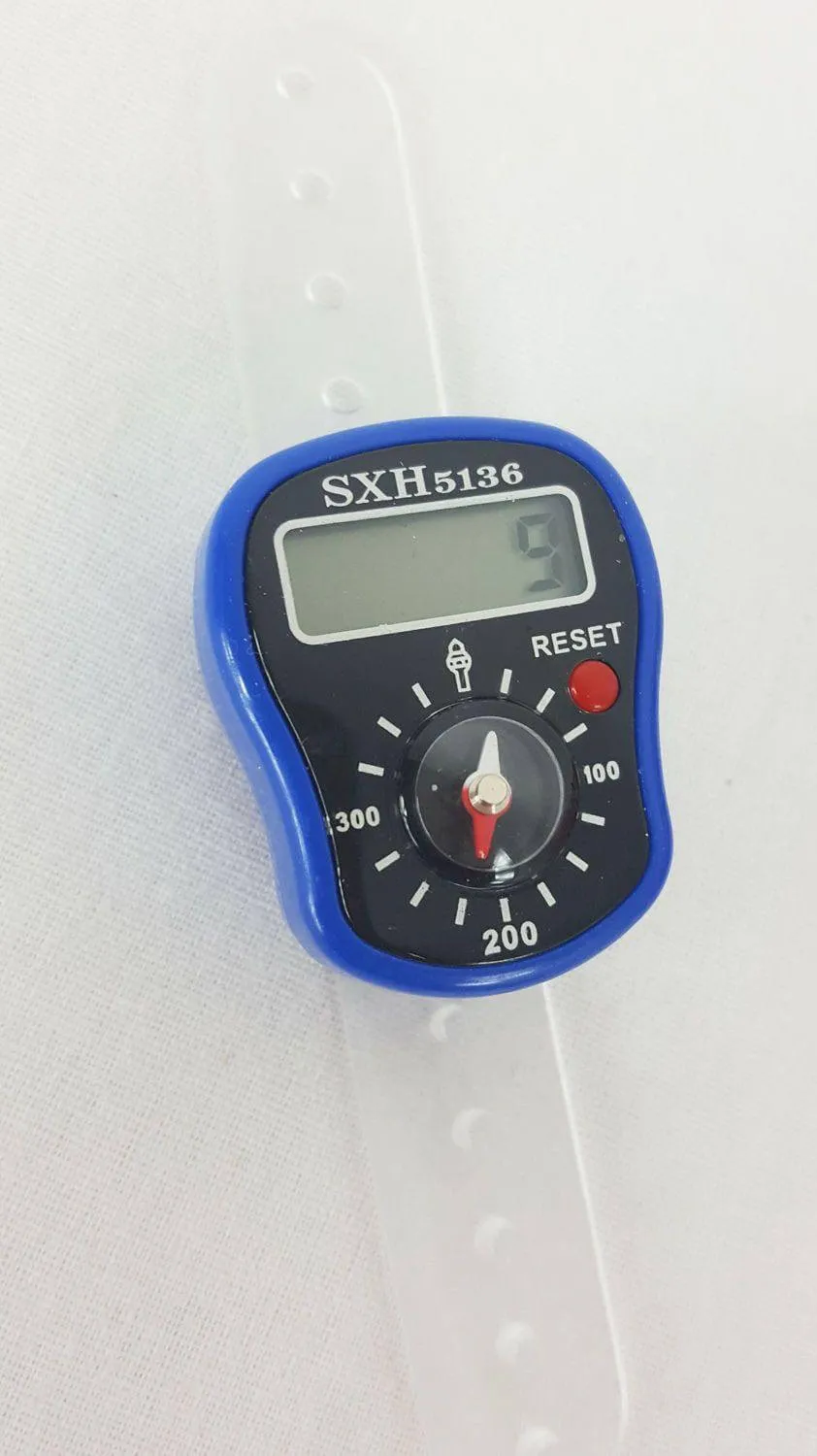 Finger Hand Held Digital 5-Digit LCD Tally Counter Tasbeeh   Compass
