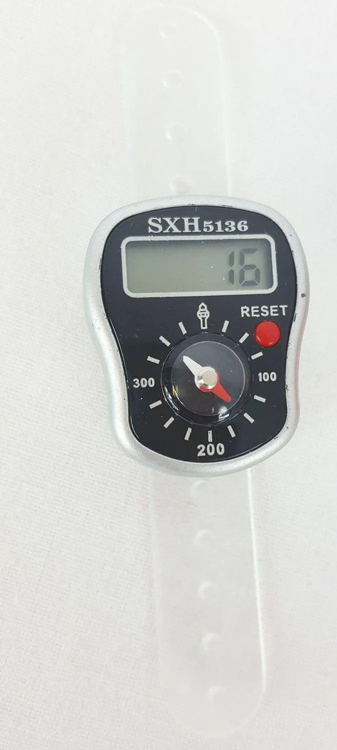 Finger Hand Held Digital 5-Digit LCD Tally Counter Tasbeeh   Compass