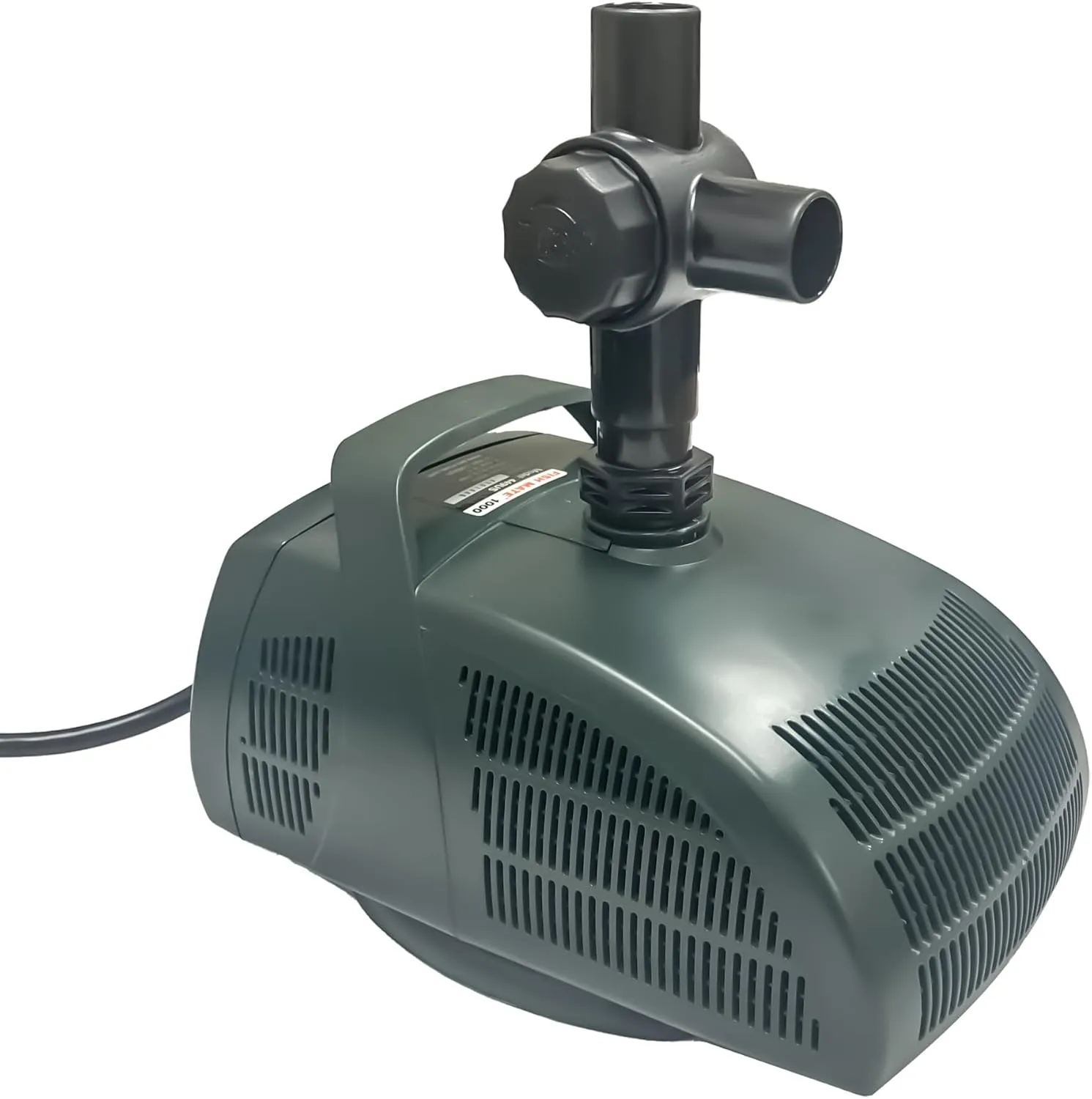 Fish Mate 500 Pond Pump -Ceramic shaft bearings, Anti-clog filter design, Low running costs, Includes fountain set with 4 options