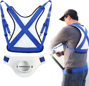 Fishing Belt Rod Holder Adjustable, Padded Belly Top Fighting Waist Support Shoulder Strap Boat Vest for Big Fish Black 24x11.6cm