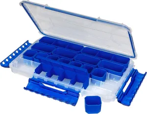 Flambeau Outdoors Terminal Slim Waterproof Ultimate Tuff Tainer | Tackle Storage, 14 Removable Modular Zerust Anti-Corrosion Cups, Micro Terminal Tackle Storage Locker, 14" x 8.9" x 1.7"