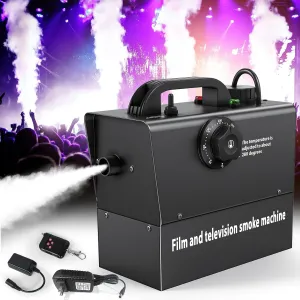 Fog Machine 400W Rechargeable 21000mAh Battery Stage Smoke Machine Small Portable, Manual & Remote Control, Adjustable Temperature for Halloween Christmas Photography Outdoor Film Television Photos