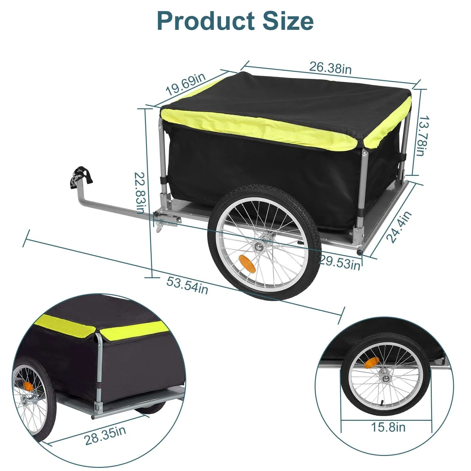 Foldable Bicycle Cargo Wagon Trailer