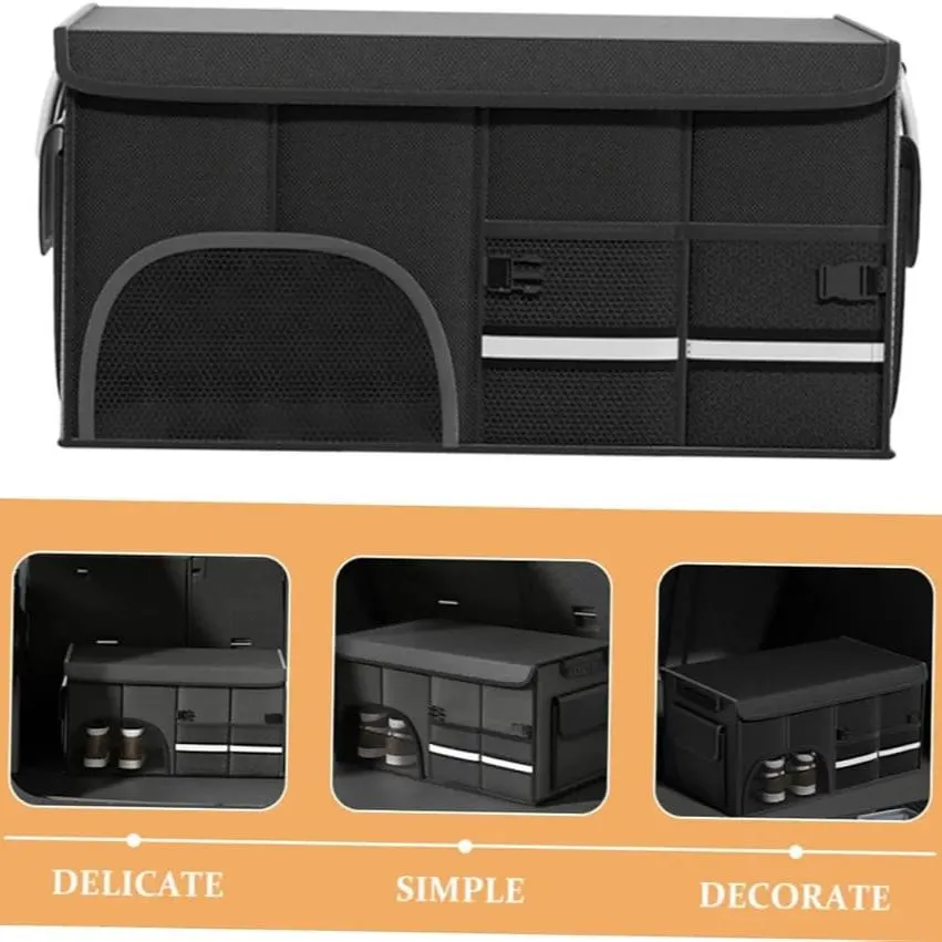 Foldable Car Storage Box, Car Trunk Organizer Bag, Camping Storage Bin