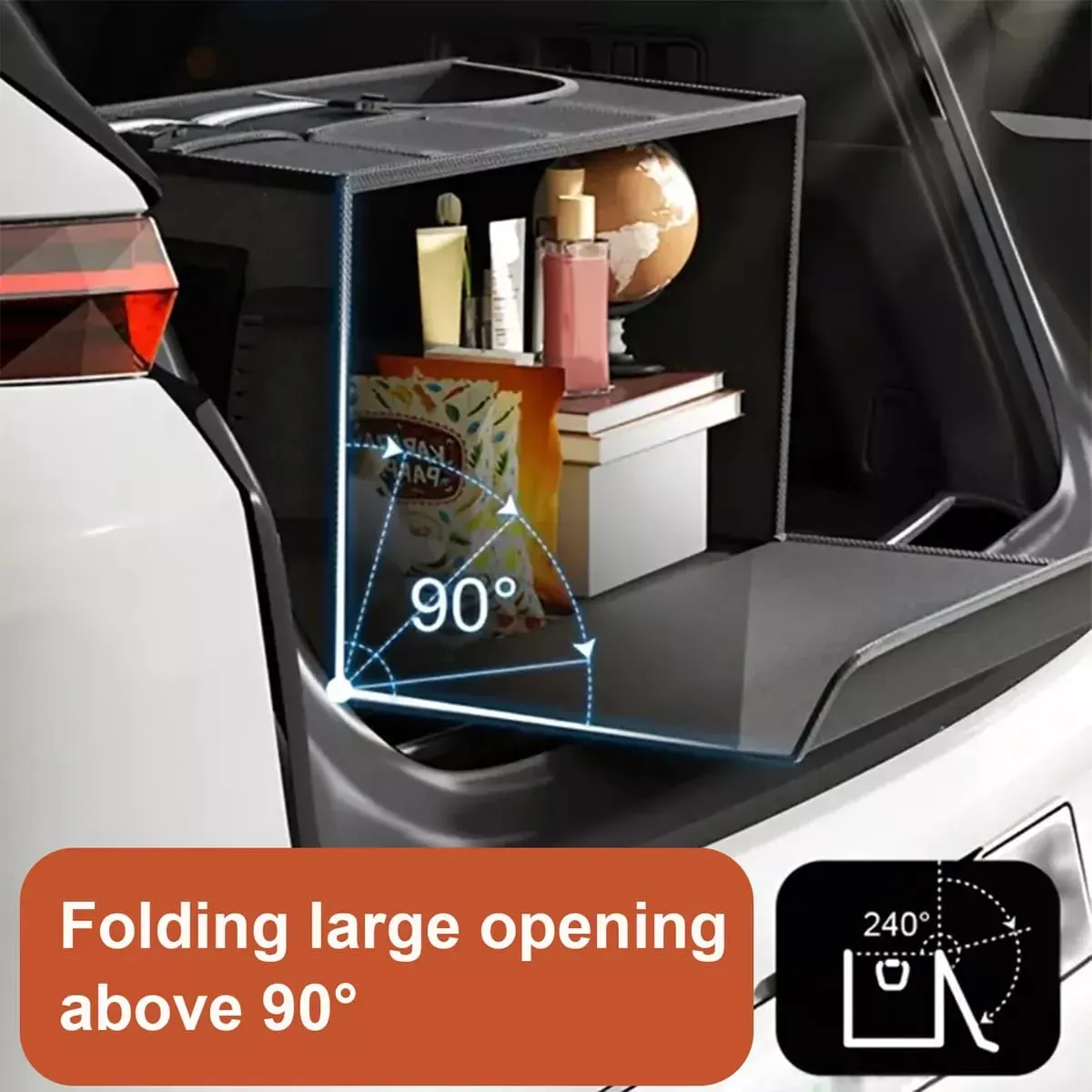 Foldable Car Storage Box, Car Trunk Organizer Bag, Camping Storage Bin