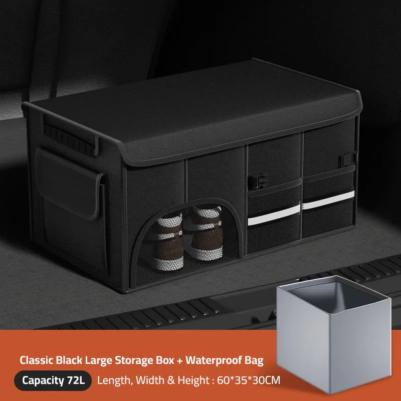 Foldable Car Storage Box, Car Trunk Organizer Bag, Camping Storage Bin