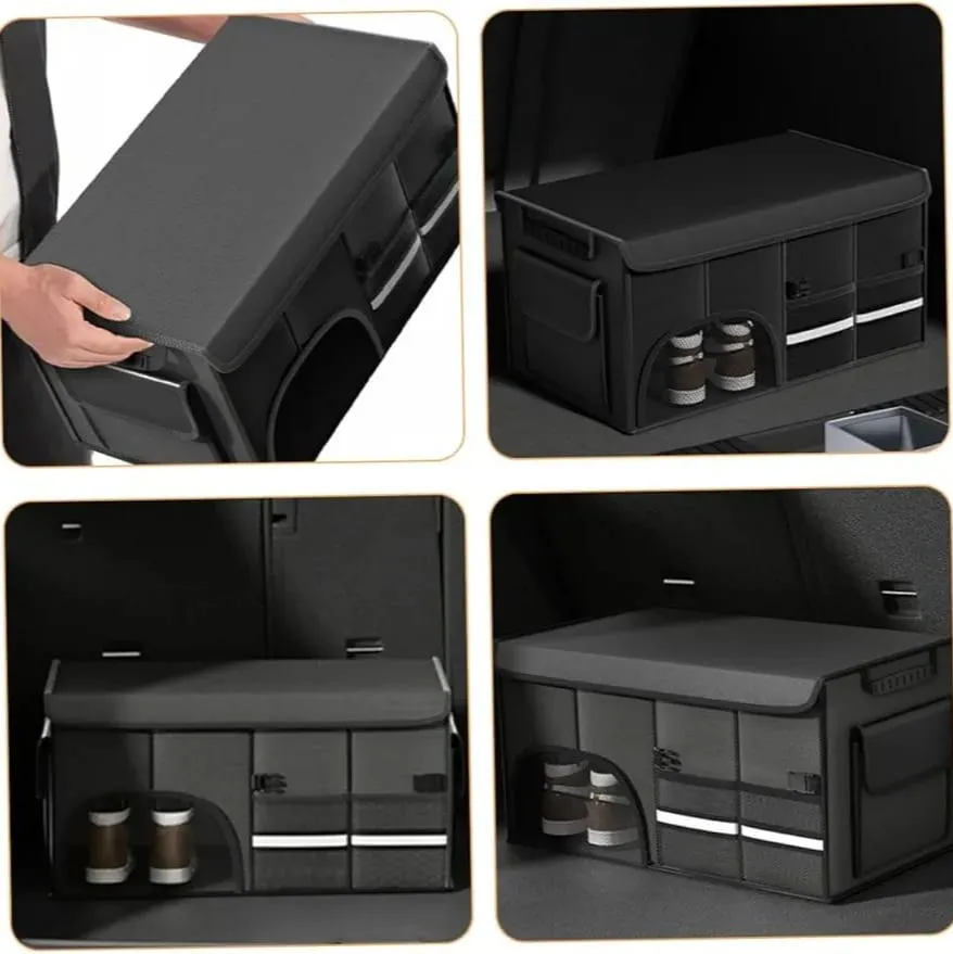 Foldable Car Storage Box, Car Trunk Organizer Bag, Camping Storage Bin