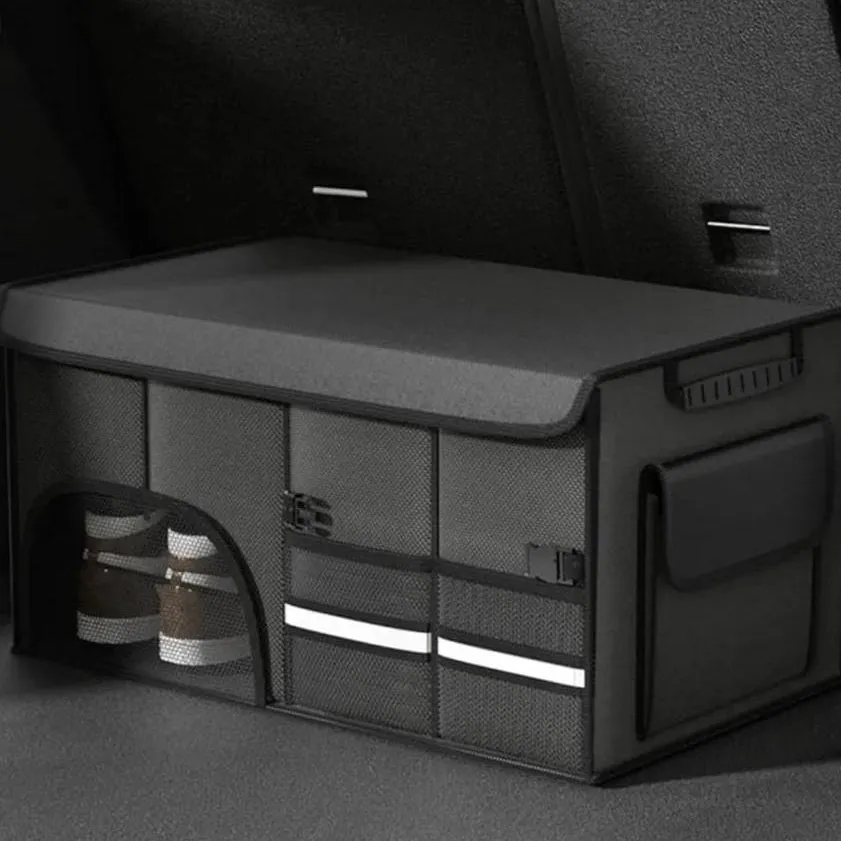 Foldable Car Storage Box, Car Trunk Organizer Bag, Camping Storage Bin